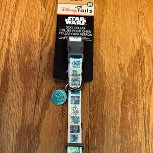 NWT Disney Tails Star Wars Dog Collar Yoda Grogu tag Mandalorian size M